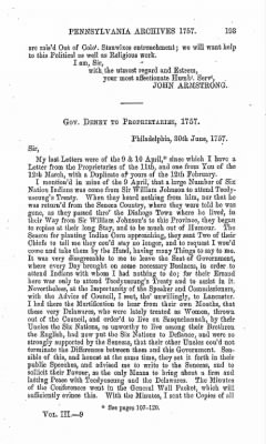 Thumbnail for Volume III > Pennsylvania Archives 1757