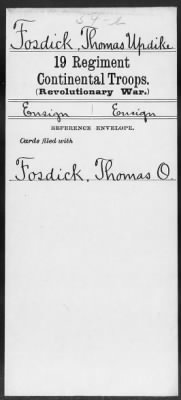 Thomas Updike > Fosdick, Thomas Updike