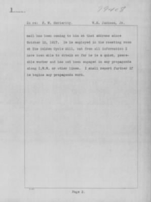 Old German Files, 1909-21 > F. W. Moriarity (#99408)