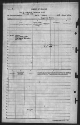 Thumbnail for Report of Changes > 3-Jan-1945