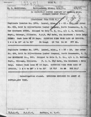 Old German Files, 1909-21 > Alleged Lumber Fraud (#133401)