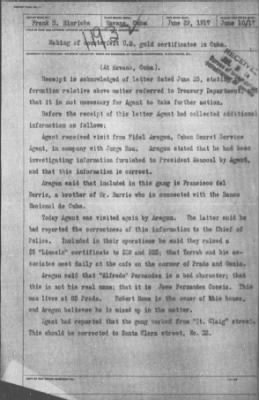 Miscellaneous Files, 1909-21 > Making of Counterfeit U. S. gold certificates in Cuba (#11932)