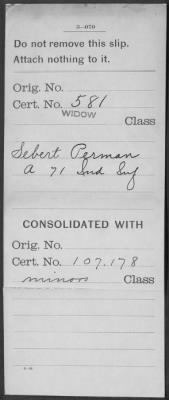 Thumbnail for Company A > Pearman, Sebert (WC581)