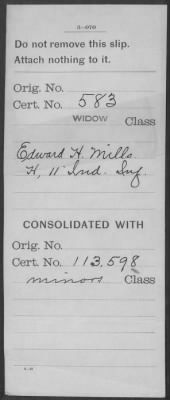 Thumbnail for Company H > Mills, Edward H (WC583)