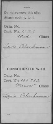 Thumbnail for Company [Blank] > Blackman, Lewis (WC1727)