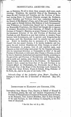 Volume I > Pennsylvania Archives 1734