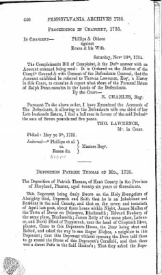 Volume I > Pennsylvania Archives 1735