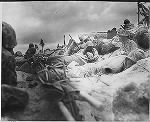 Taking cover on Red Beach 3