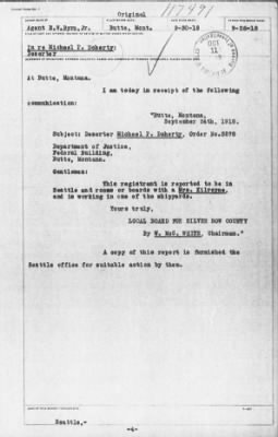 Old German Files, 1909-21 > Michael P. Doherty (#117491)