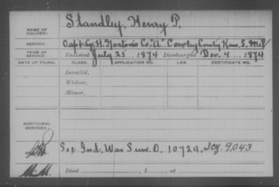 Thumbnail for Regiment Cowley County > Company Capt G. H. Norton's Co "A"