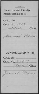 Thumbnail for Company [Blank] > Morris, Jeremiah (WC1883)