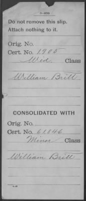 Thumbnail for Company [Blank] > Britt, William (WC1905)