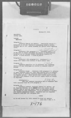 Thumbnail for A: Early History and General Organization of the AEF Air Service > 20: Cablegrams Sent by the SOS (S Series) to the War Department Relating to Aeronautical Topics AND Courier Cablegrams Received by the SOS (X Series) from the War Department AND Courier Cablegrams Sent by the SOS (CS Series) to the War Department AND Courier Cablegrams Received by the SOS (CX Series) from the War Department