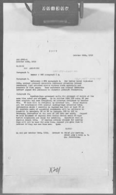 A: Early History and General Organization of the AEF Air Service > 20: Cablegrams Sent by the SOS (S Series) to the War Department Relating to Aeronautical Topics AND Courier Cablegrams Received by the SOS (X Series) from the War Department AND Courier Cablegrams Sent by the SOS (CS Series) to the War Department AND Courier Cablegrams Received by the SOS (CX Series) from the War Department