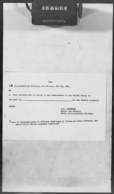 A: Early History and General Organization of the AEF Air Service > 28: Recording and Accounting for the Air Service Property Developments in the AEF