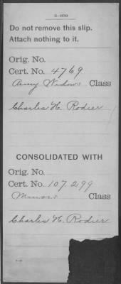 Thumbnail for Company [Blank] > Rodier, Charles H (WC4769)