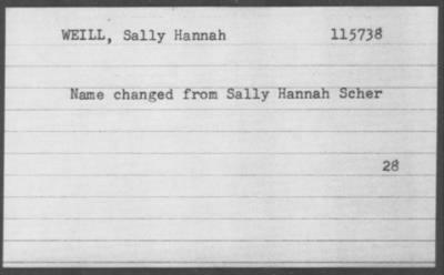 Thumbnail for Weill > Sally Hannah