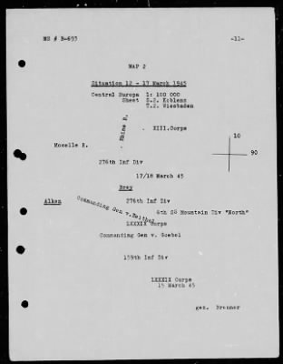 Thumbnail for Chapter 3 - B Series Manuscripts > B-693, 6th SS Mountain Division (1-19 Mar. 1945)