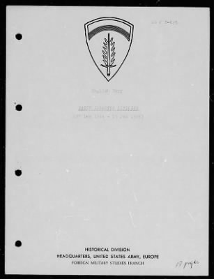 Thumbnail for Chapter 3 - B Series Manuscripts > B-695, 245th Infantry Division (27 Dec. 1944-15 Jan. 1945)