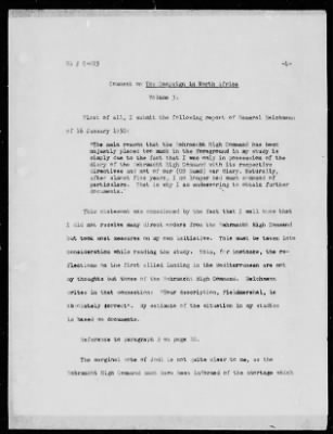 Thumbnail for Chapter 4 - C Series Manuscripts > C-075-C-075a-C-075b, Final Commentaries on the Campaign in North Africa, 1941-4