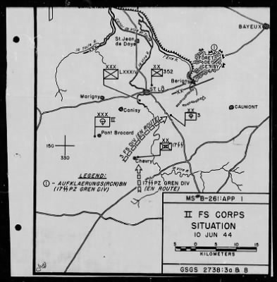 Thumbnail for Chapter 3 - B Series Manuscripts > B-261, II Parachute Corps (6 Jun.-24 Jul. 1944)