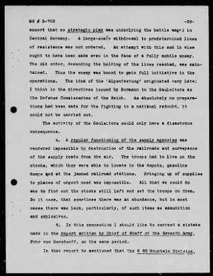 Thumbnail for Chapter 3 - B Series Manuscripts > B-703, Army Group G (22 Mar.-6 May 1945)