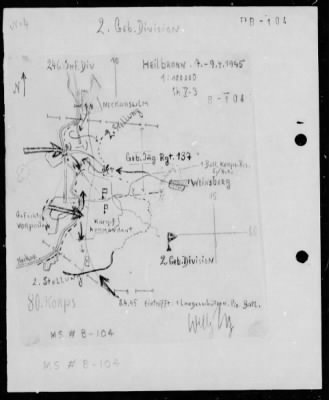 Thumbnail for Chapter 3 - B Series Manuscripts > B-104, 2d Mountain Division (23 Mar.-6 May 1945)