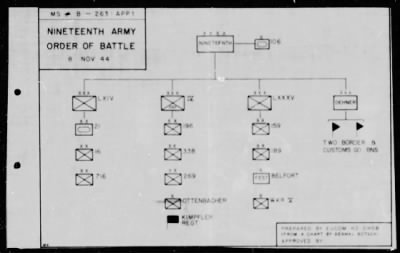 Thumbnail for Chapter 3 - B Series Manuscripts > B-263, Nineteenth Army (8 Nov. 1944-10 Jan. 1945)