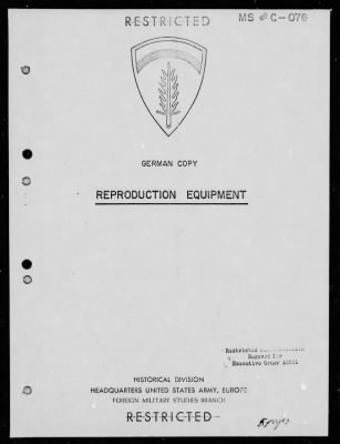 Chapter 4 - C Series Manuscripts > C-076, Reproduction Equipment