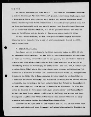 Thumbnail for Chapter 4 - C Series Manuscripts > C-039, Comment on the Report of 20 November 1947 on Operation NORDWIND