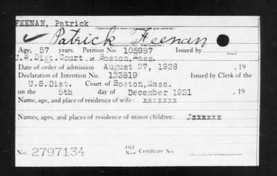 Thumbnail for 1928 > FEENAN, Patrick