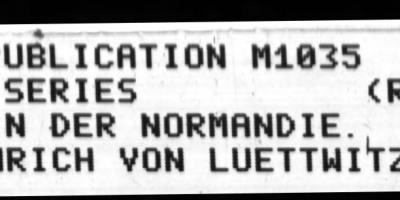 Thumbnail for Chapter 3 - B Series Manuscripts > B-257, 2d Panzer Division (6 Jun.-24 Jul. 1944)