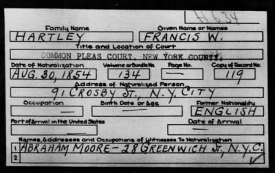 Thumbnail for FRANCIS W. > HARTLEY, FRANCIS W.