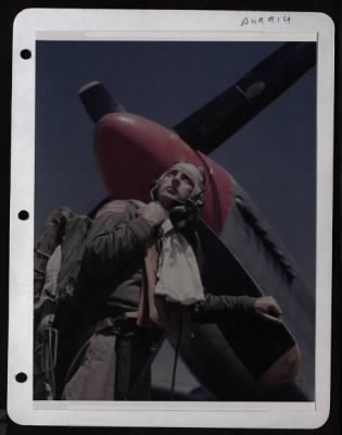 Thumbnail for ␀ > Maj Herschel H. Green Standing In Front Of His P-51. 15Th Air Force, Italy.