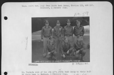 Thumbnail for Consolidated > Lt. Tucker'S Crew Of The 8Th Af 95Th Bomb Group Standing By Their B-17 At Their Base In England, 1 February 1944.