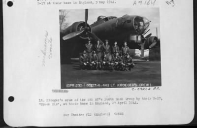 Thumbnail for Consolidated > Lt. Kroeger'S Crew Of The 8Th Af 95Th Bomb Group Standing By Their B-17 "Spook Six" At Their Base In England, 27 April 1944.