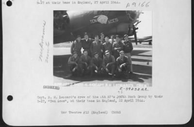 Thumbnail for Consolidated > Capt. R.H. Leonard'S Crew Of The 8Th Af 95Th Bomb Group Standing By Their B-17 "Ten Aces" At Their Base In England, 22 April 1944.