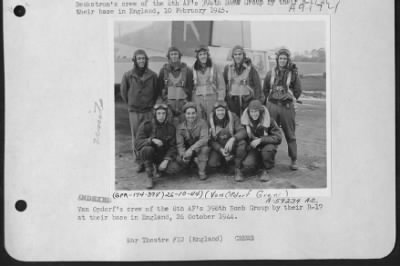 Thumbnail for Consolidated > Van Opdorf'S Crew Of The 8Th Af 398Th Bomb Group By Their B-17 At Their Base In England, 26 October 1944.