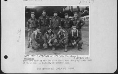 Thumbnail for Consolidated > Shaffer'S Crew Of The 8Th Af 398Th Bomb Group By Their B-17 At Their Base In England, 26 October 1944.