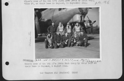 Thumbnail for Consolidated > Mann'S Crew Of The 8Th Af 398Th Bomb Group By Their B-17 At Their At Their Base In England, 6 August 1944.