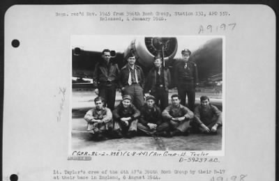 Thumbnail for Consolidated > Lt. Taylor'S Crew Of The 8Th Af 398Th Bomb Group By Their B-17 At Their Base In England, 6 August 1944.