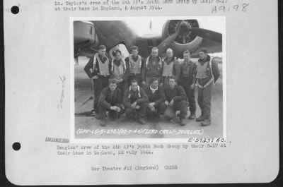 Thumbnail for Consolidated > Douglas' Crew Of The 8Th Af 398Th Bomb Group By Their B-17 At Their At Their Base In England, 28 July 1944.