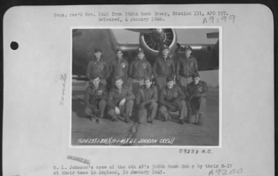 Thumbnail for Consolidated > W.L. Johnson'S Crew Of The 8Th Af 398Th Bomb Group By Their B-17 At Their At Their Base In England,  19 January 1945.