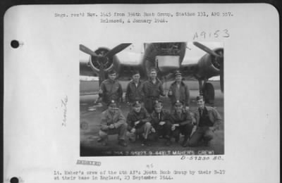 Thumbnail for Consolidated > Lt. Maher'S Crew Of The 8Th Af 95Th Bomb Group Standing By Their B-17 At Their Base In England, 23 September 1944.