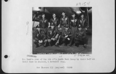 Thumbnail for Consolidated > Lt. Lash'S Crew Of The 8Th Af 95Th Bomb Group Standing By Their B-17 At Their Base In England, 6 November 1944.