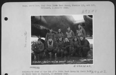 Thumbnail for Consolidated > Mccormic'S Crew Of The 8Th Af 398Th Bomb Group By Their B-17 At Their At Their Base In England,  23 January 1945.