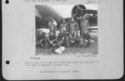 Thumbnail for Consolidated > Linke'S Crew Of The 8Th Af 398Th Bomb Group By Their B-17 At Their At Their Base In England,  1 August 1944.