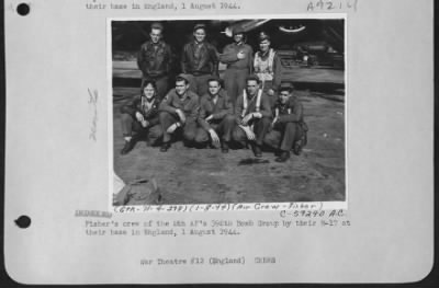 Thumbnail for Consolidated > Fisher'S Crew Of The 8Th Af 398Th Bomb Group By Their B-17 At Their At Their Base In England,  1 August 1944.