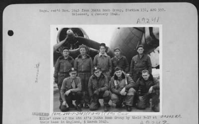 Thumbnail for Consolidated > Ellis' Crew Of The 8Th Af'S 398Th Bomb Group By Their B-17 At Their Base In England, 5 March 1945.