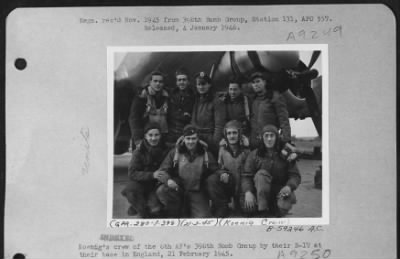 Thumbnail for Consolidated > Koeing'S Crew Of The 8Th Af'S 398Th Bomb Group By Their B-17 At Their Base In England, 21 February 1945.